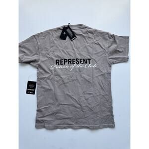 Represent Patron Of The Club Oversized T-Shirt Mudstone XS0